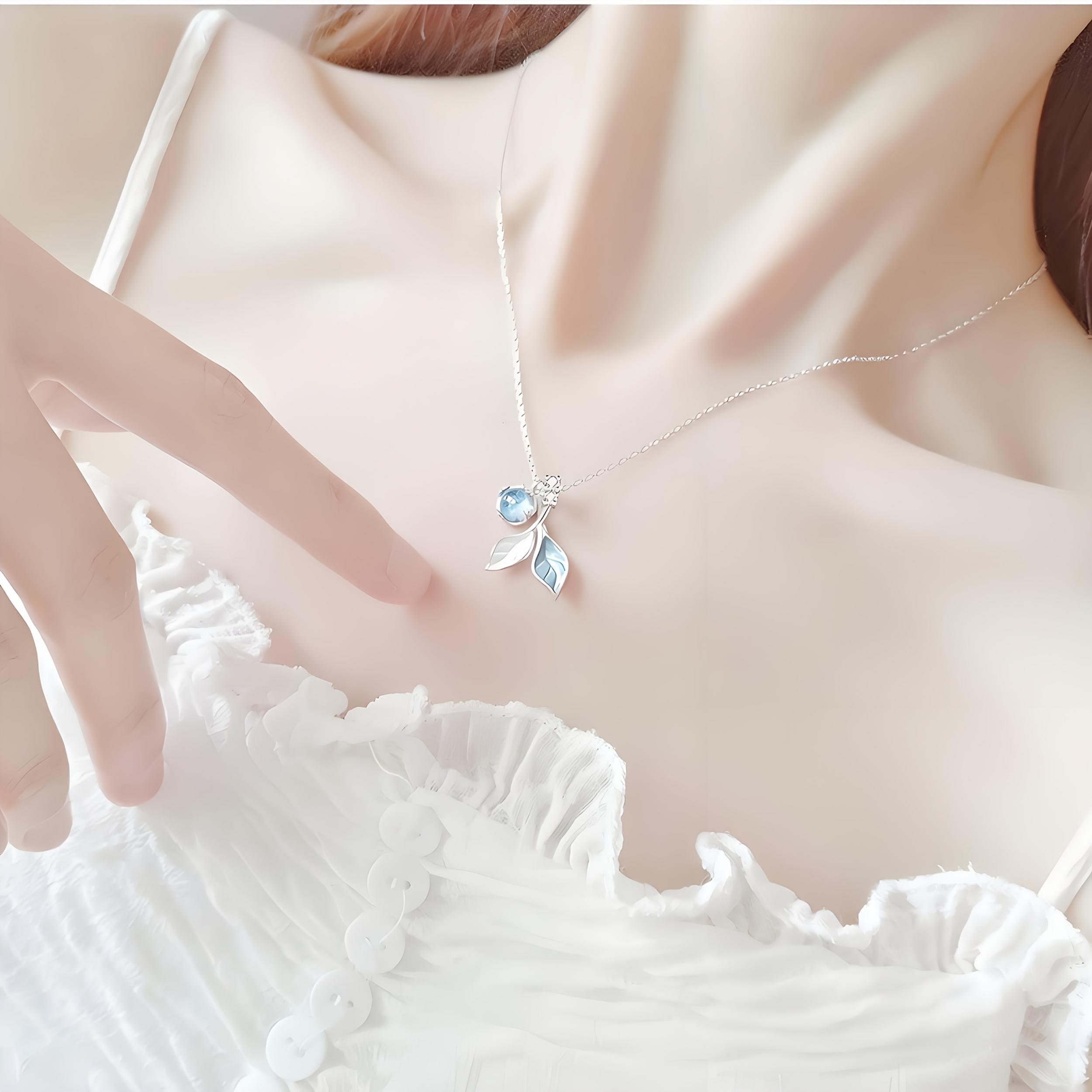 Moonstone Jewelry Set: Necklace, Ring, Bracelet, Leaf Design, 925 Silver Plated